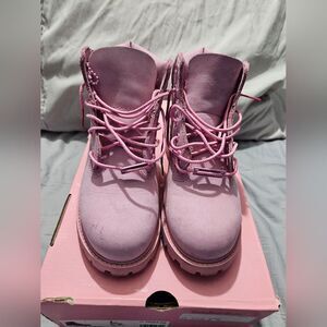 Timberland light pink girls boot 1